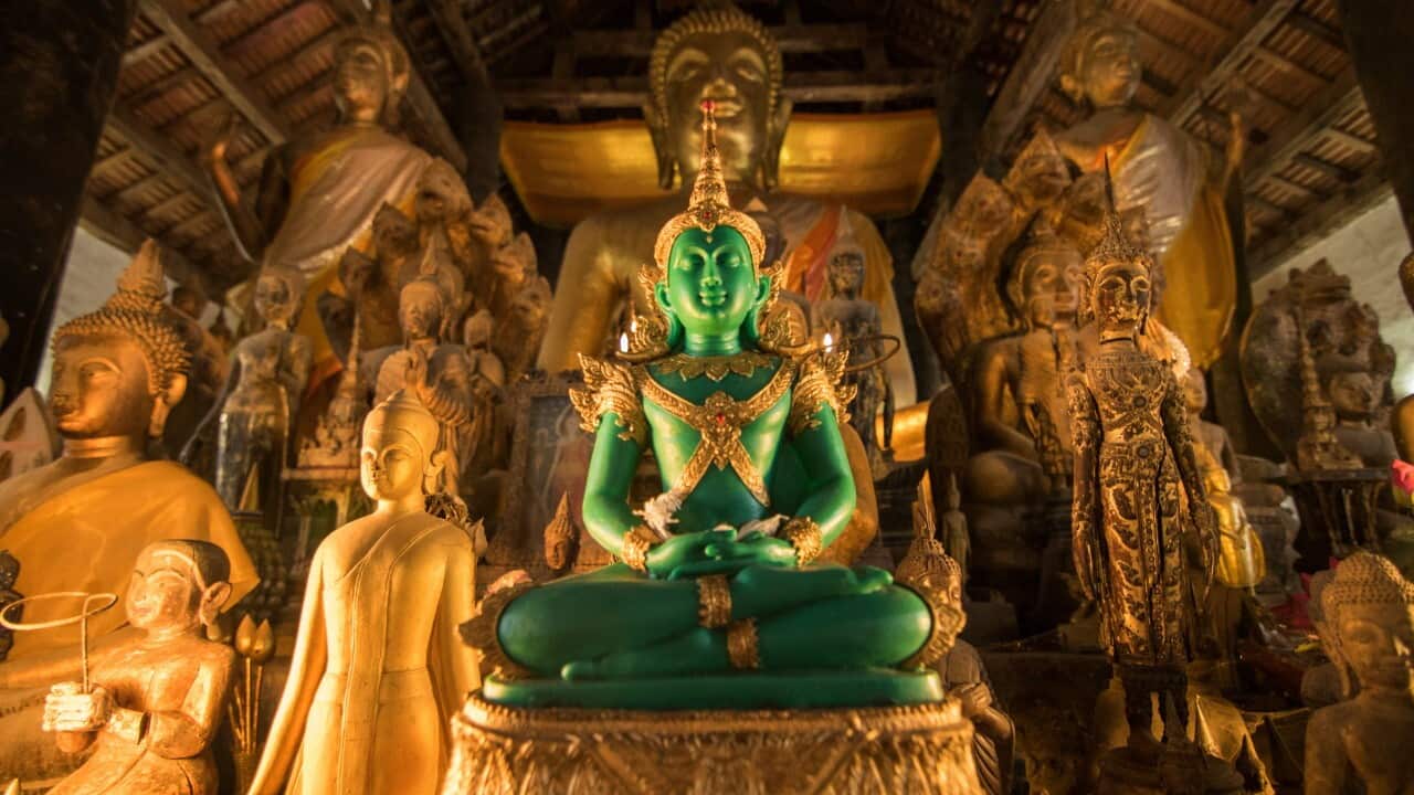 Ancient Buddhist Temple Wat Maak Mong, Luang prabang, laos - Getty Images - kampee patisena
