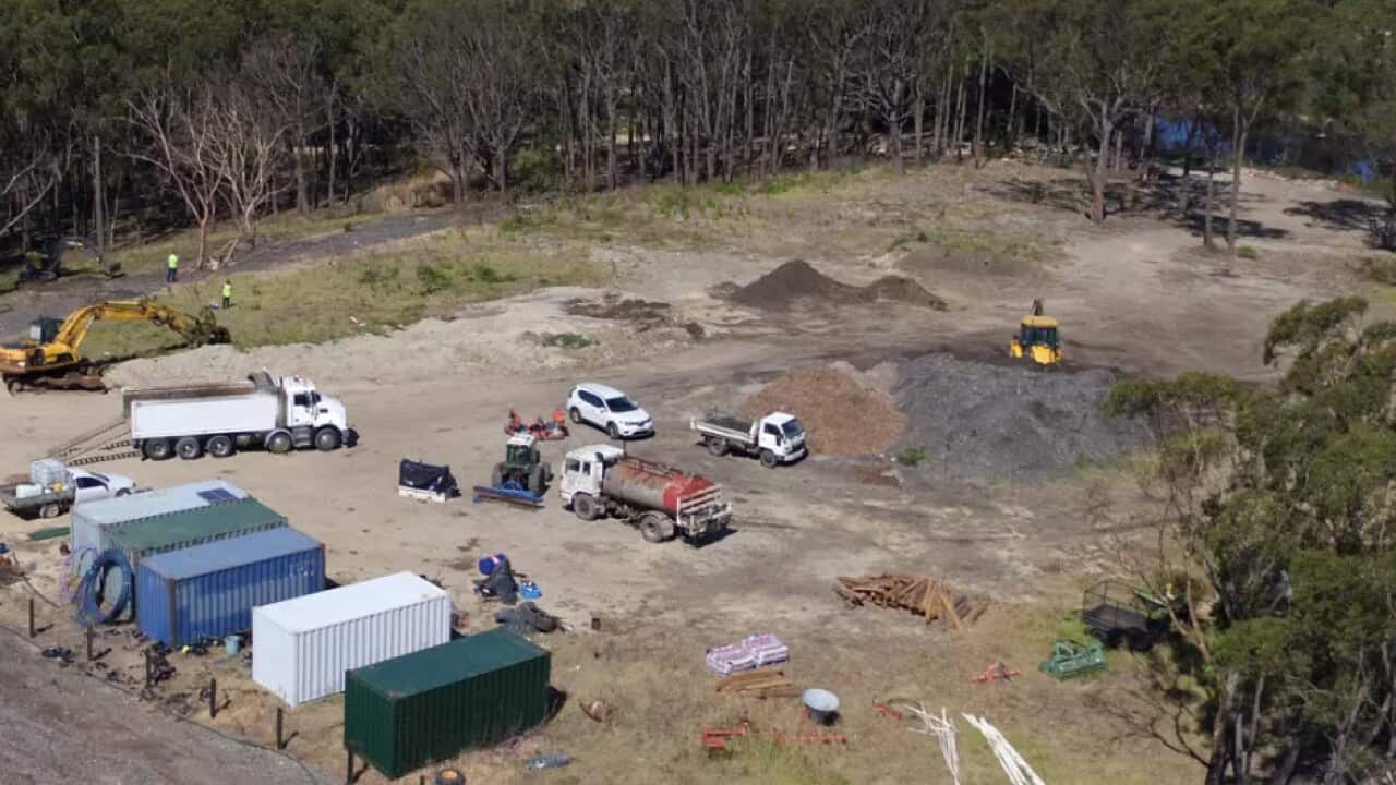 The site of an alleged illegal waste dump on NSW's Central Coast.