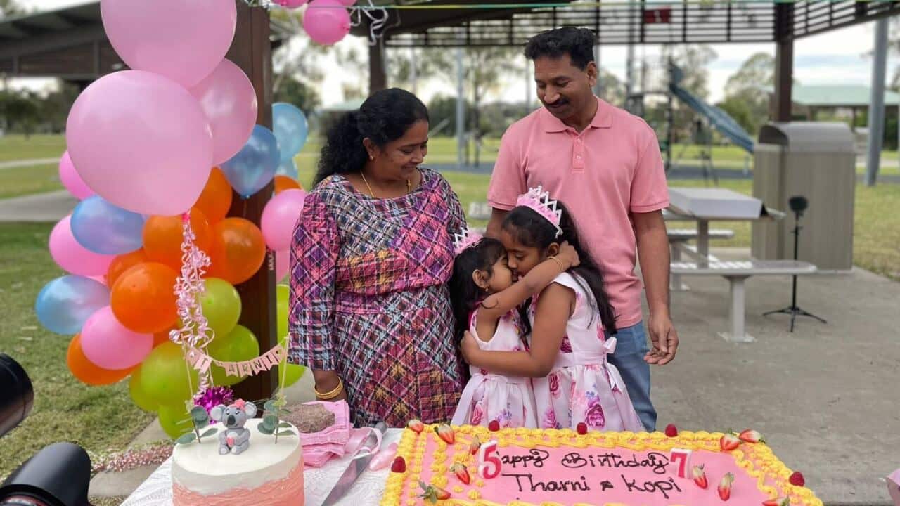Priya Nadaraja, Nades Murugappan and their daughters, Kopika Nadesalingam and Tharnicaa Nadesalingam