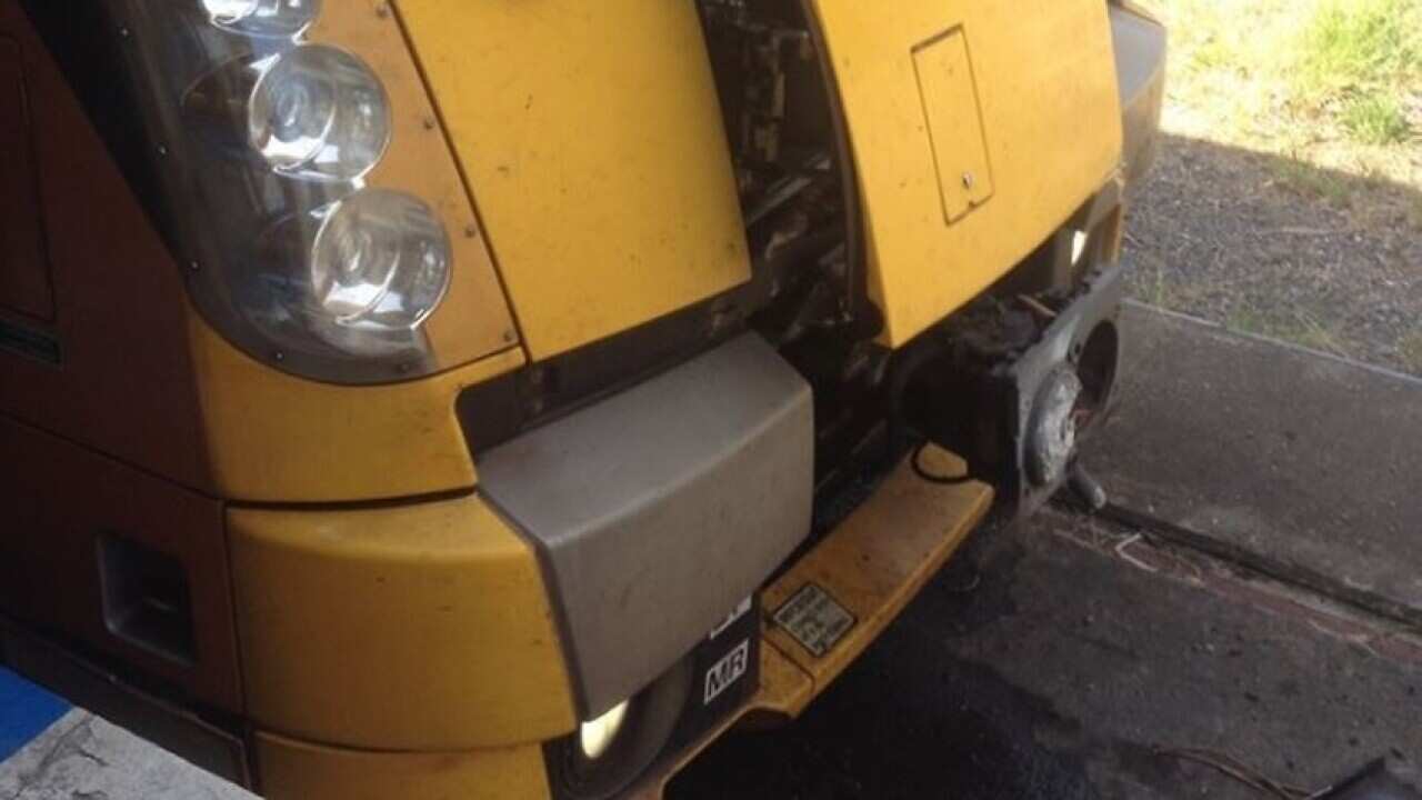 القطار بعد الحادث