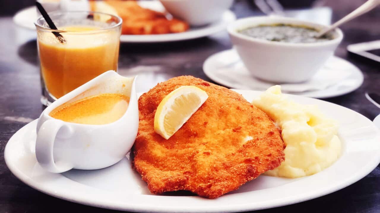 Schnitzel at 21 Espresso