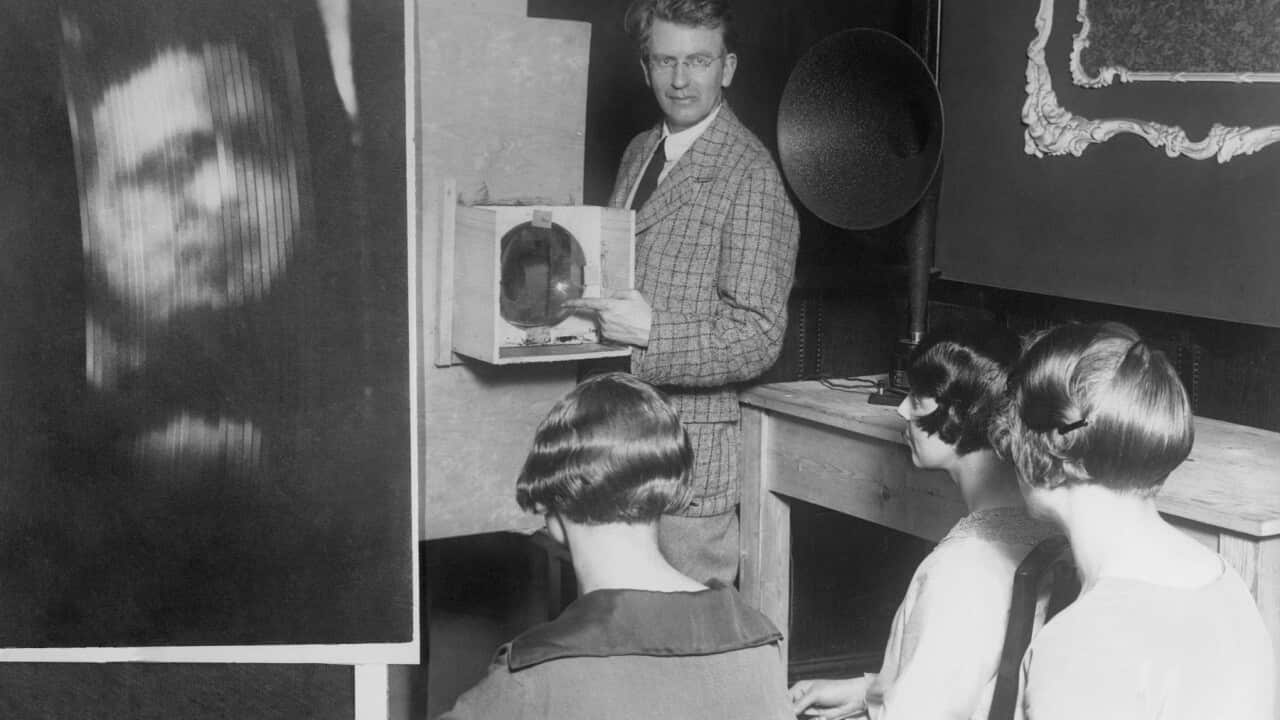 John Logie Baird Demonstrating Television