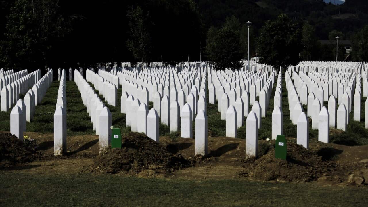 A view of the Srebrenica–Potočari Memorial and Cemetery for the Victims of the 1995 Genocide