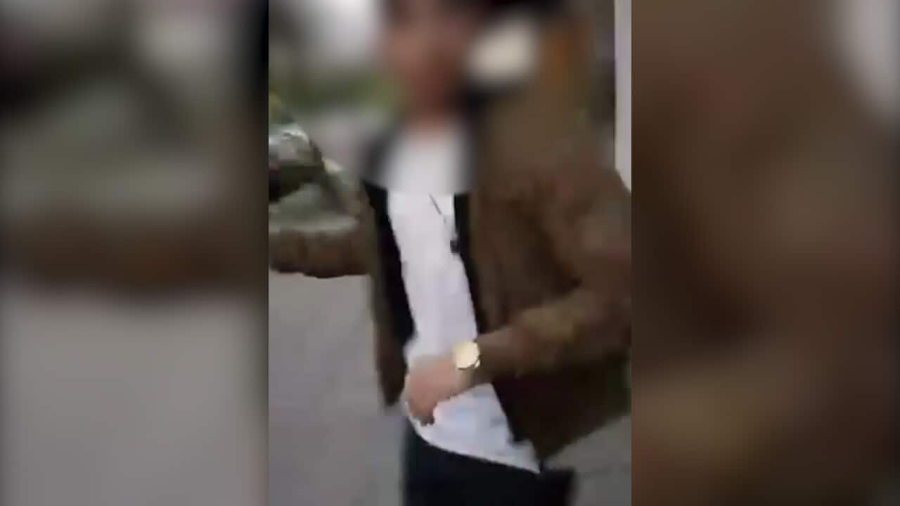 Footage of the alleged anti-semitic attack.