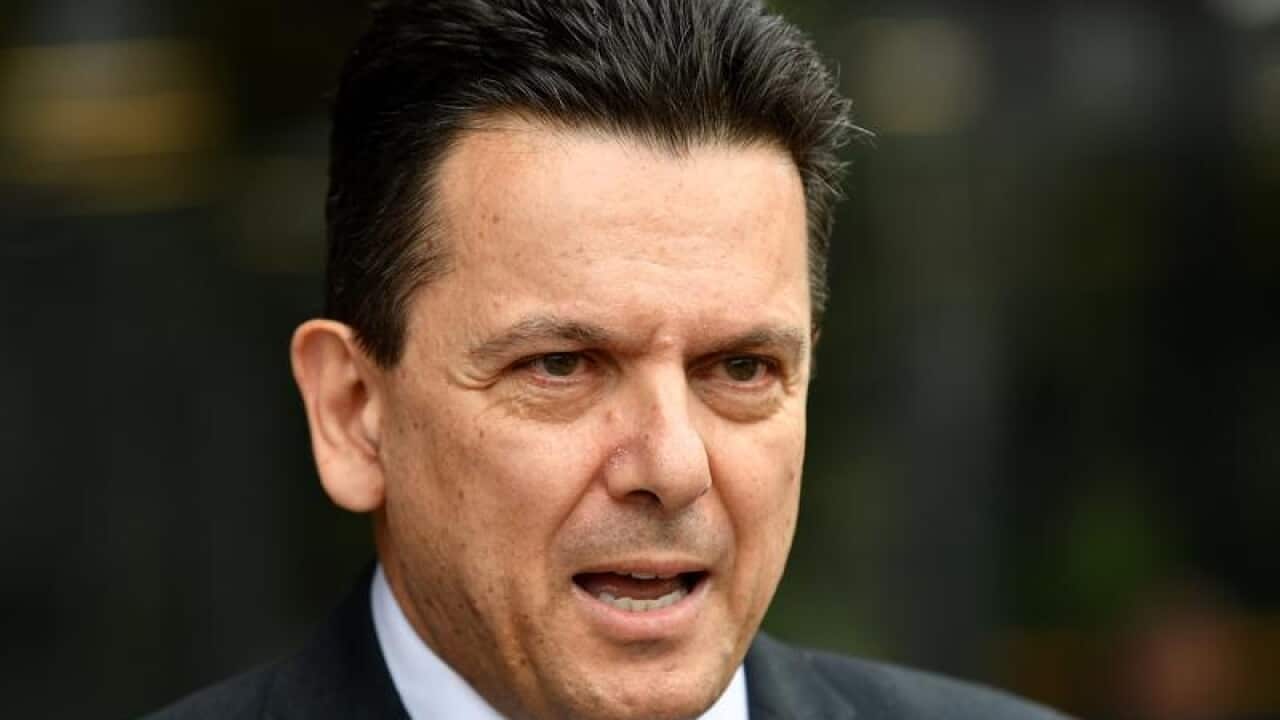 Nick Xenophon speaks to media