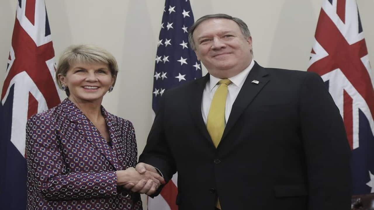 Julie Bishop and Mike Pompeo.