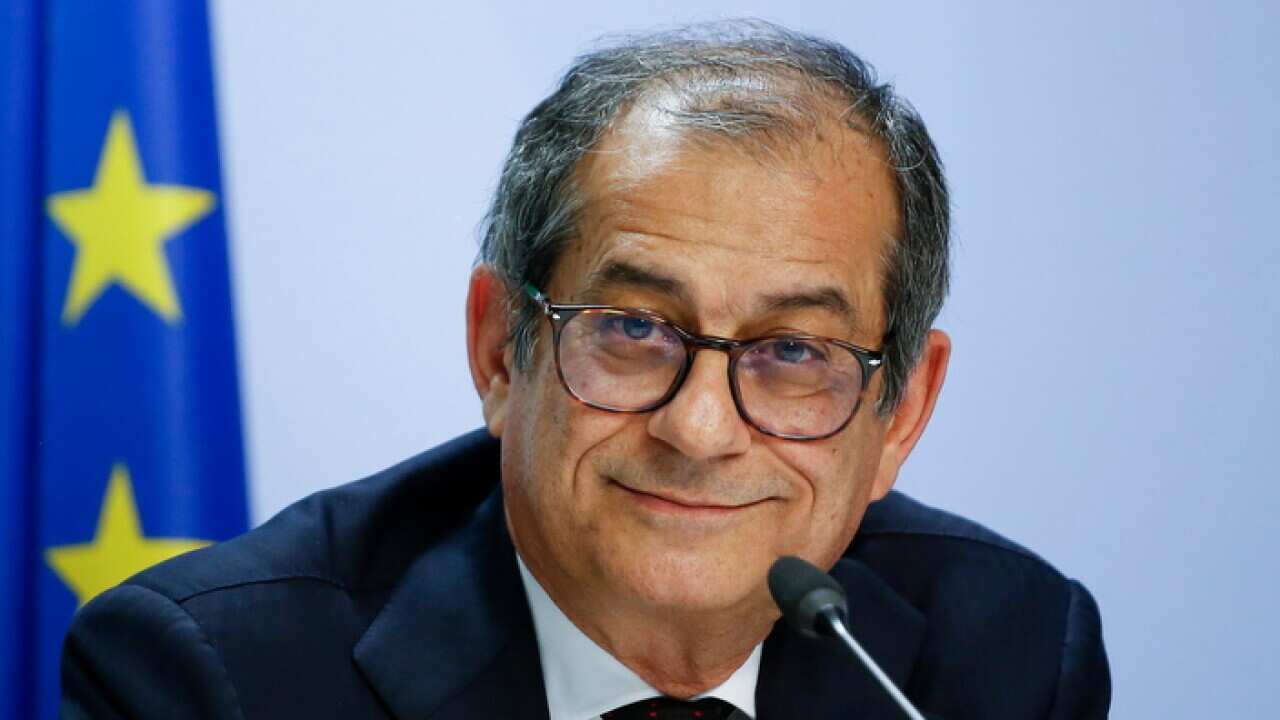 Italian Minister of Economy and Finance, Giovanni Tria holds a news conference after a Special Eurogroup Finance Ministers' meeting in Brussels, Belgium, 19 November 2018. The Eurogroup focused on Italy's budget crisis. EPA/JULIEN WARNAND