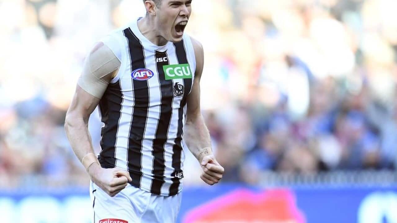 Mason Cox of the Magpies