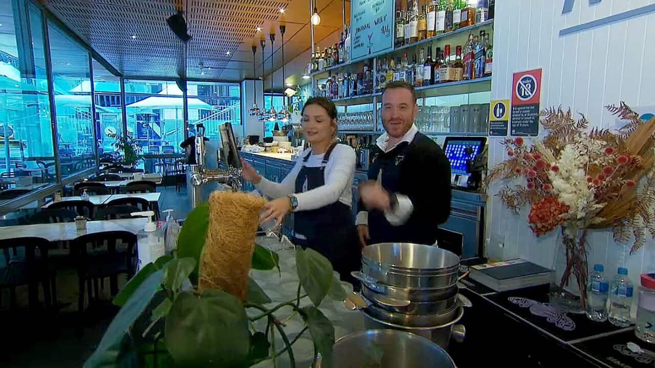 Philip Barbaro working at one of his Sydney cafes