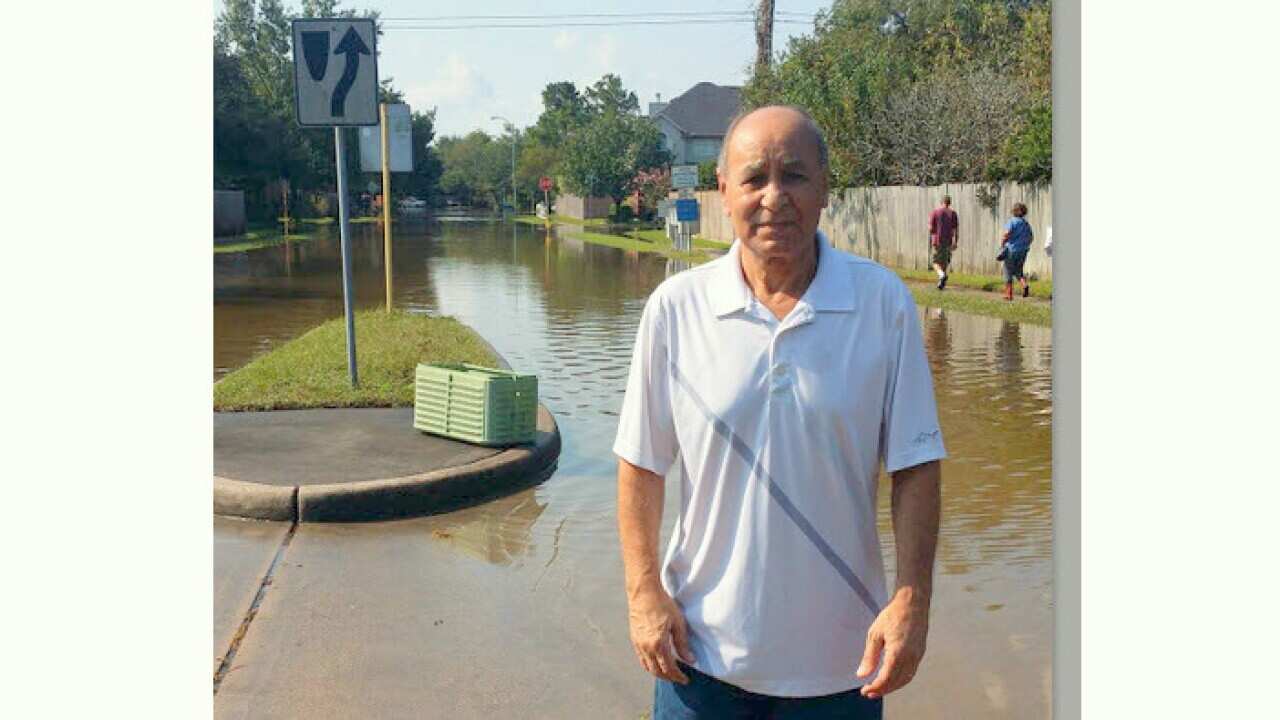 Dr Abbas near his home in Houston, Texas