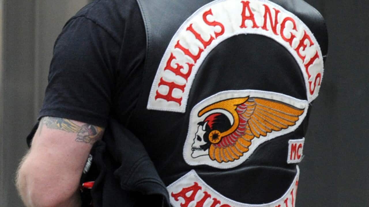 Hells Angels motorcycle bike gang members in Melbourne