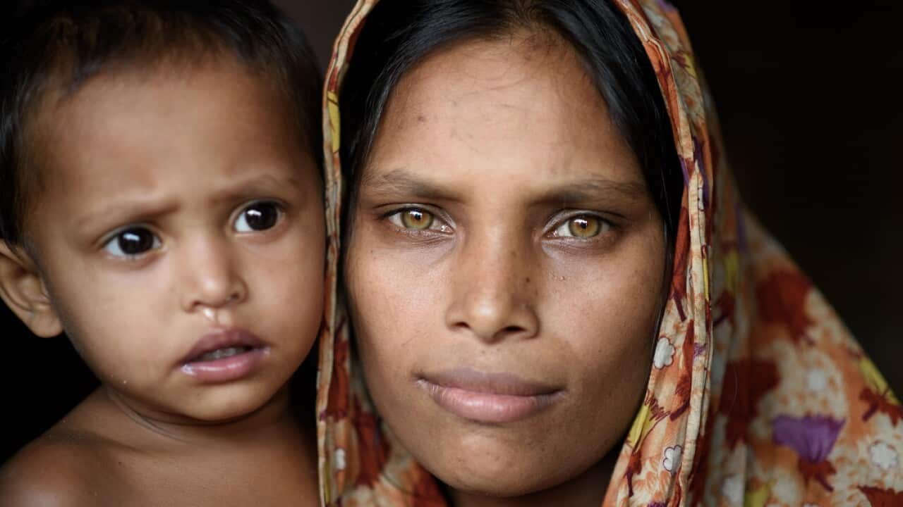 Rohingya refugees in the Thangkhali refugee camp, Bangladesh.