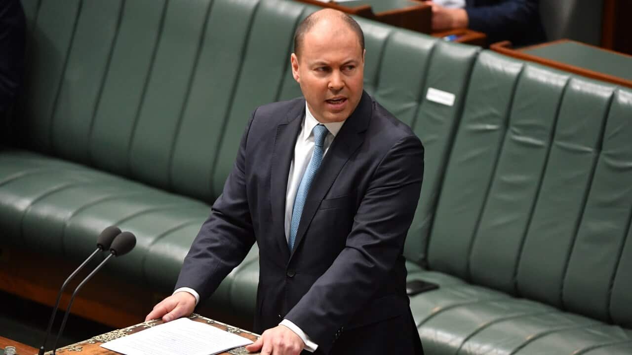Treasurer Josh Frydenberg makes a ministerial statement to the House of Representatives