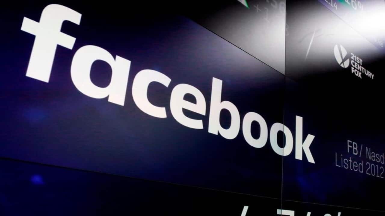 Facebook logo n screens at the Nasdaq MarketSite in Times Square.