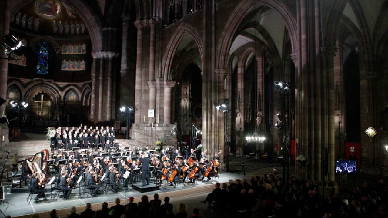 A concert in France marks the start of remembrance ceremonies