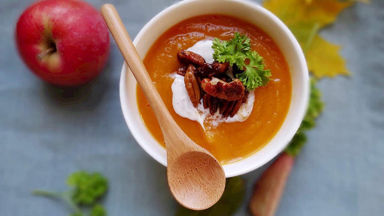 Butternut squash and apple bisque