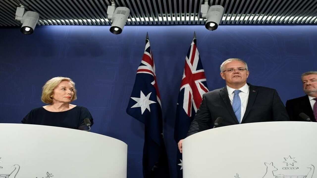 Ita Buttrose with Prime Minister Scott Morrison in 2019.