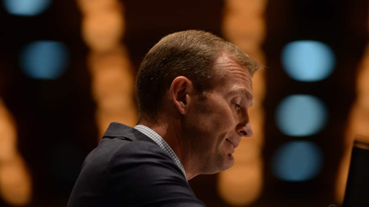 New South Wales Minister for Planning Rob Stokes addresses the CEDA Sydney 2030 address.