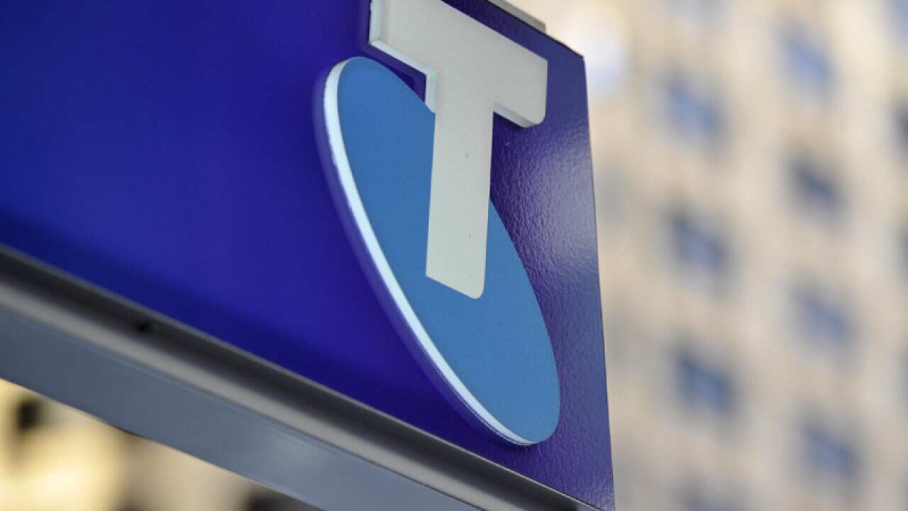 Signage at a Telstra store in Sydney