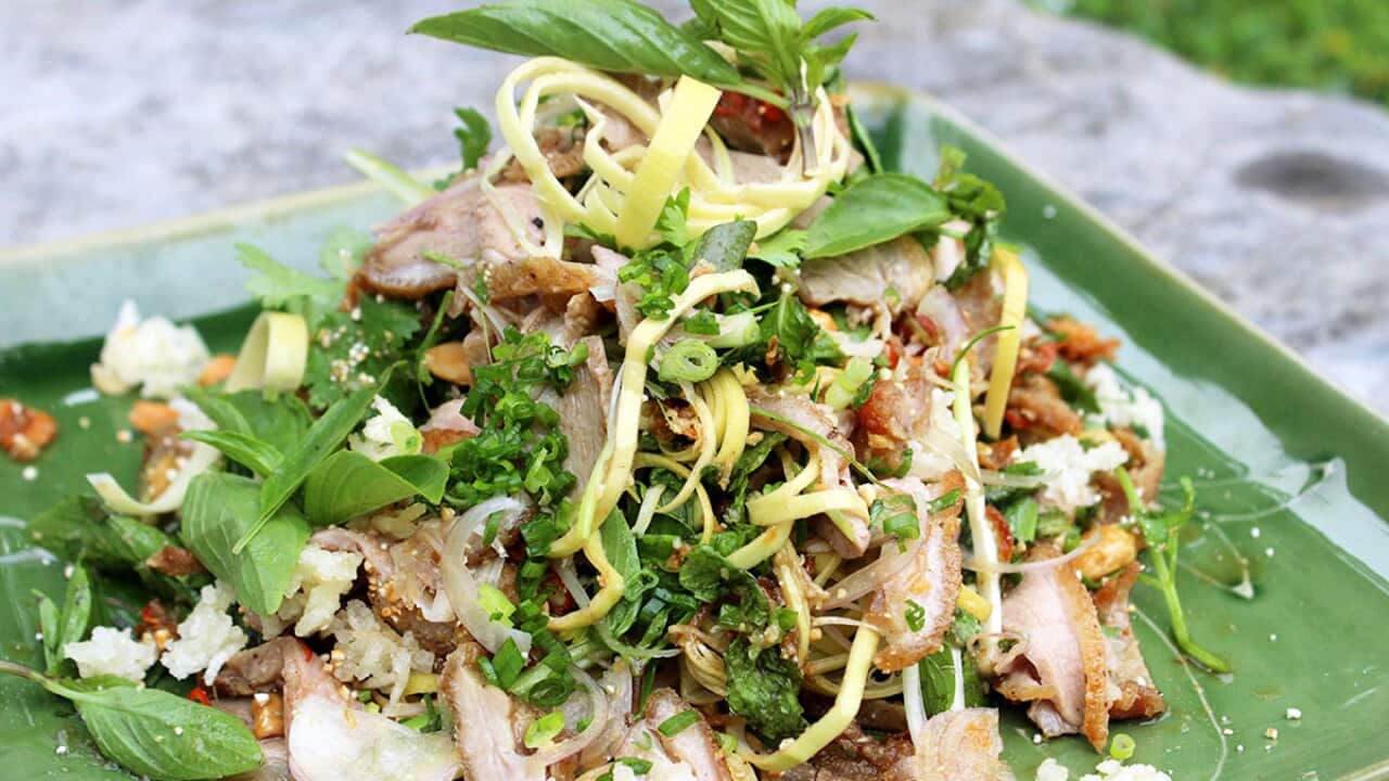 Duck larb