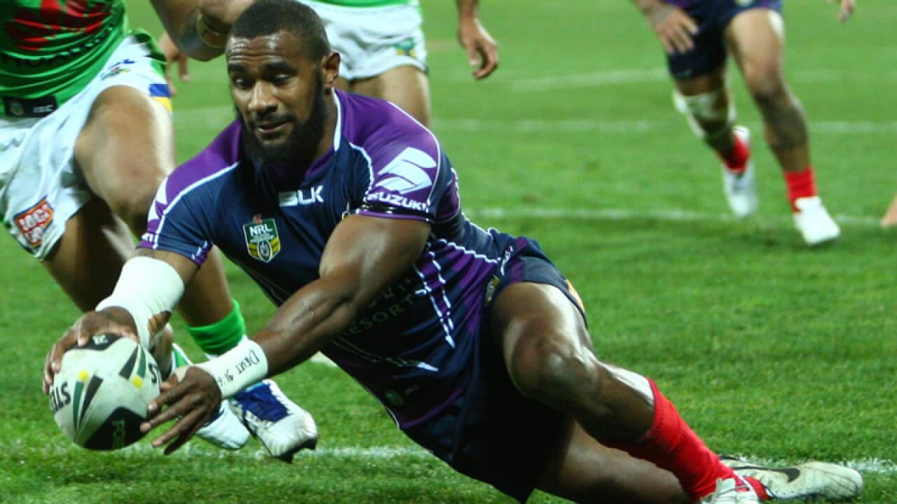 Marika Koroibete of the Melbourne Storm