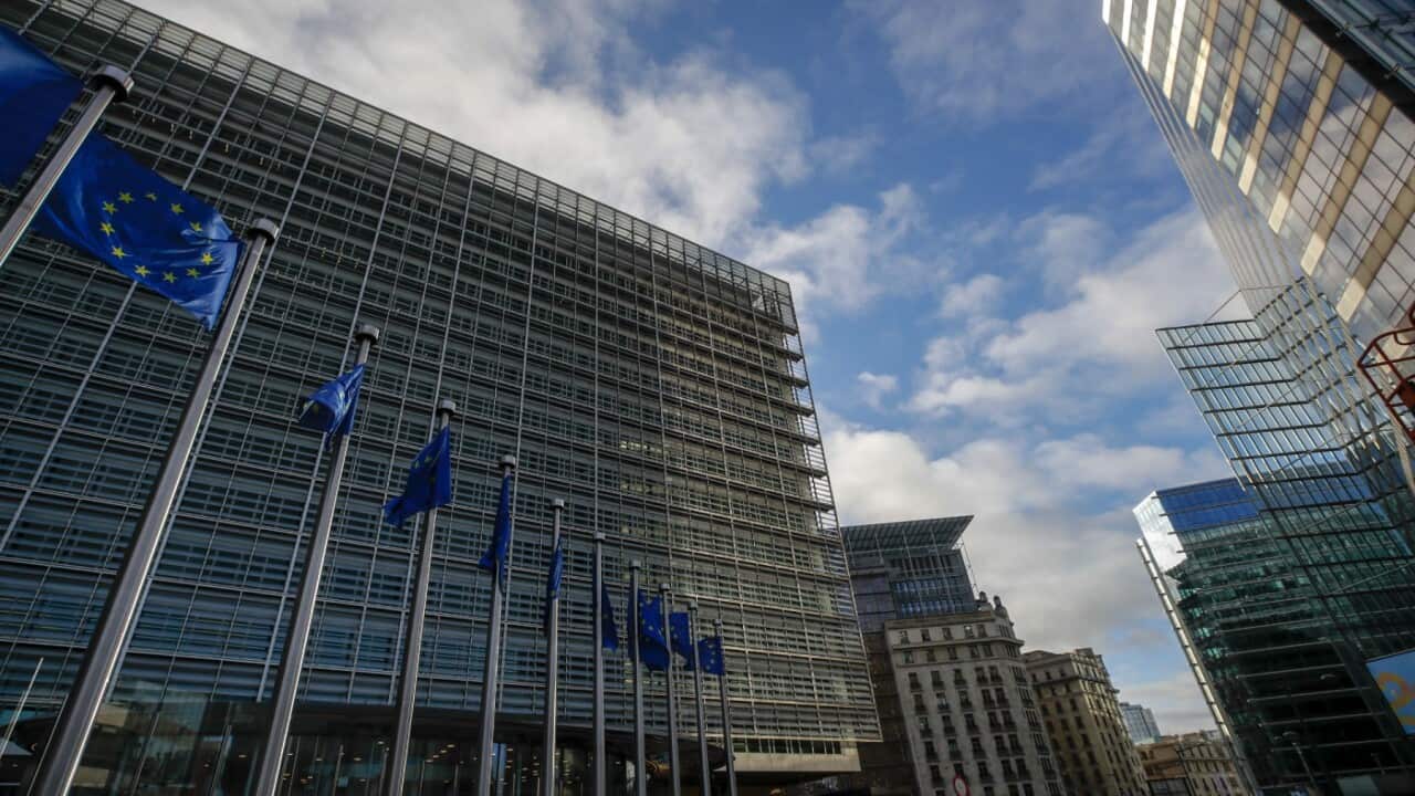 Outside view of European Commission headquarters.