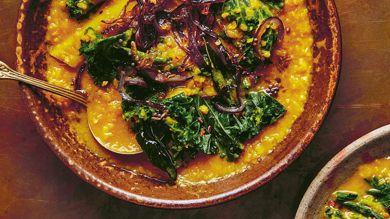 Coconut dal with kale recipe | SBS Food