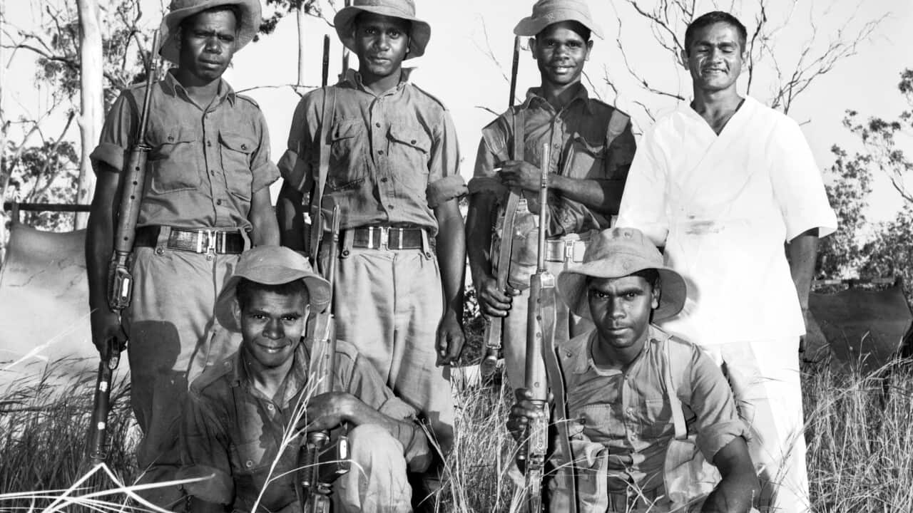 These members of the 51st Battalion, Royal Queensland Regiment, are fromYarrabah Mission, near Cairn