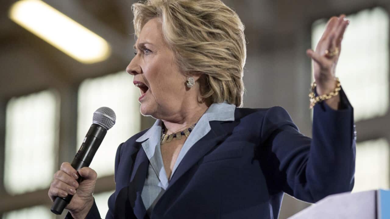 Democratic presidential candidate Hillary Clinton