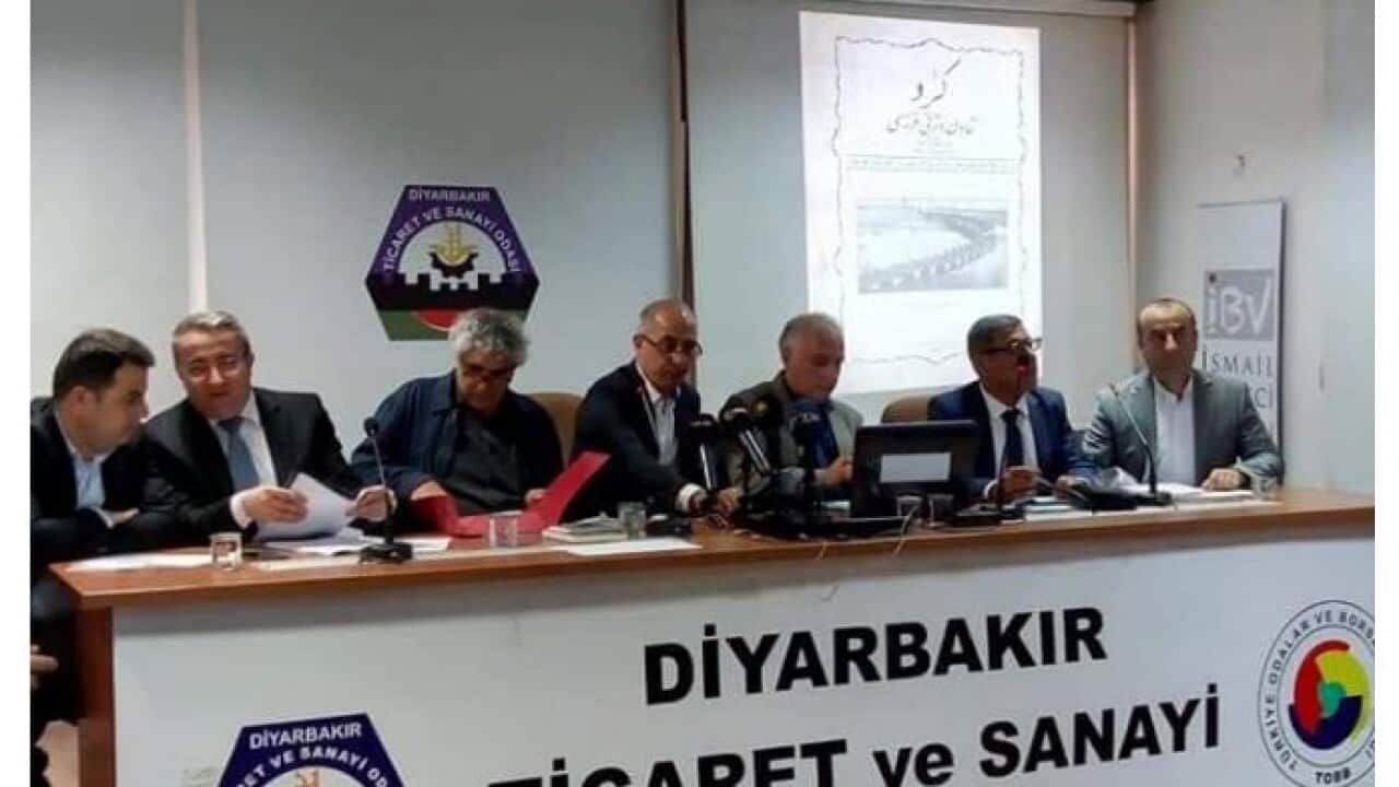 Dr E Onen fourth from left at conference in Diyarbakir