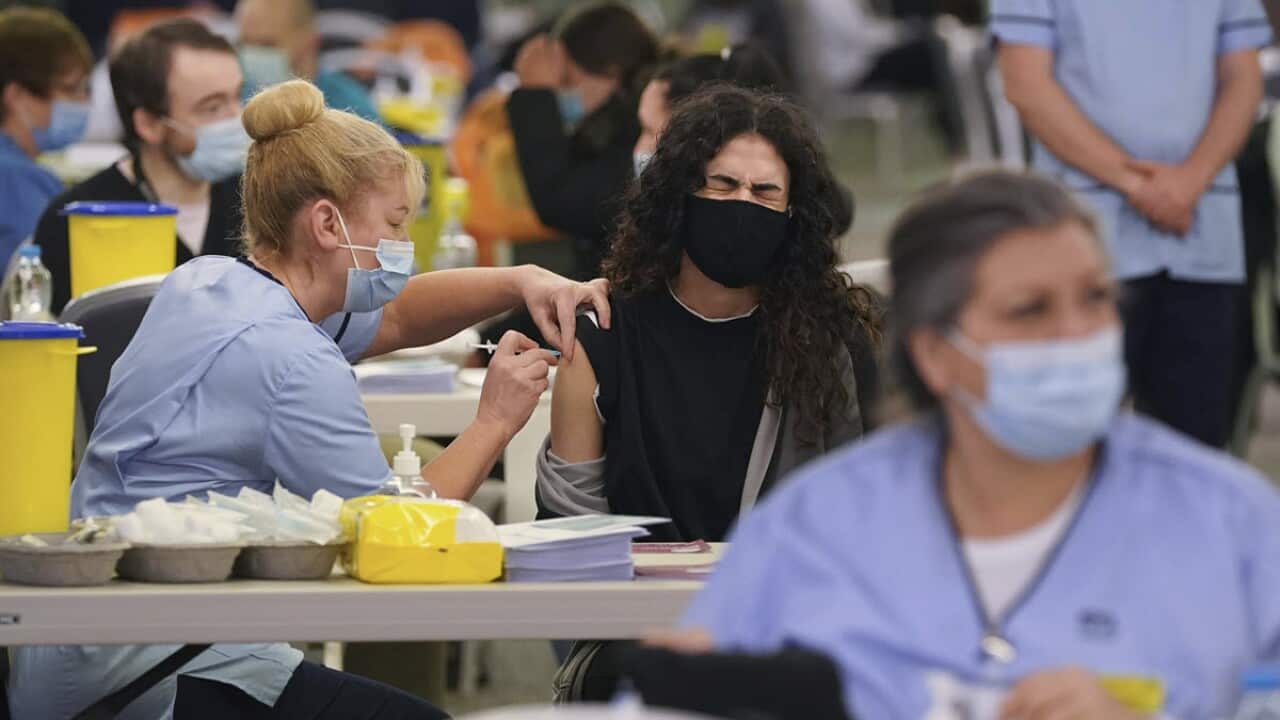 A booster shot is administered in Scotland