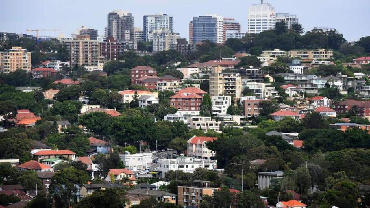 Aerial view of Sydney suburb