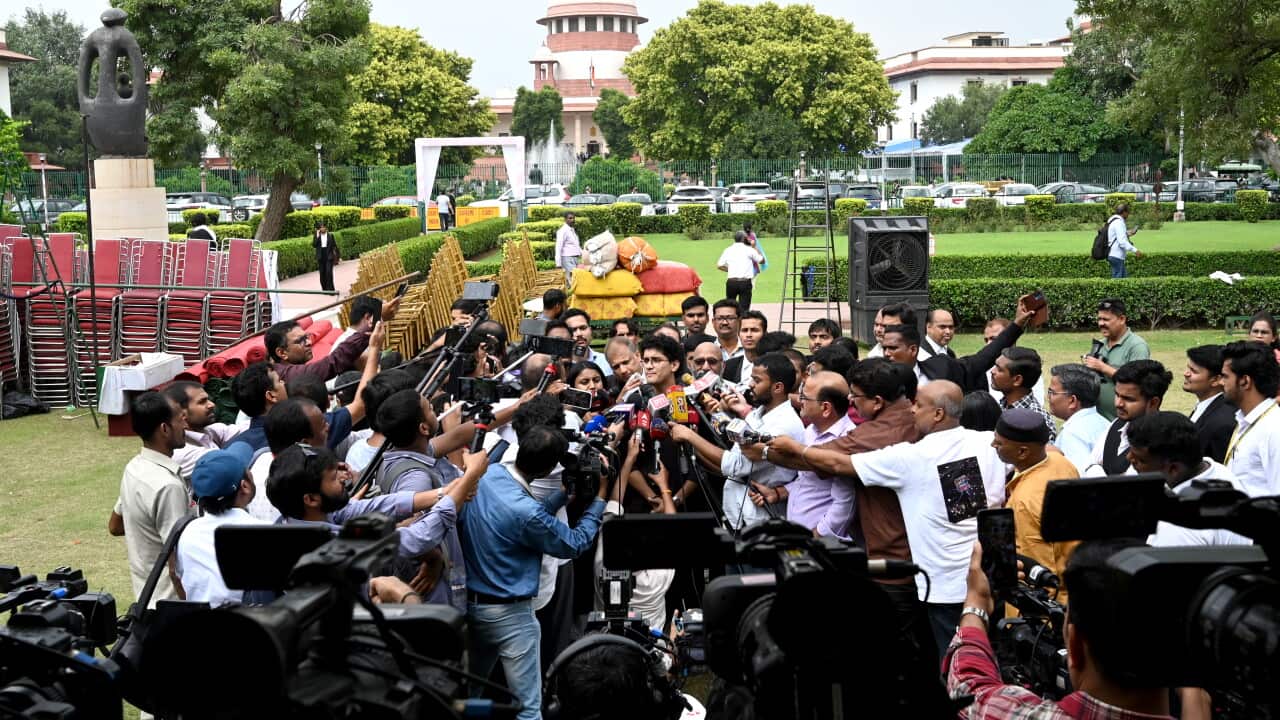 India: CJP Co-Convener Saurav Das Addresses Media At Supreme Court Lawn