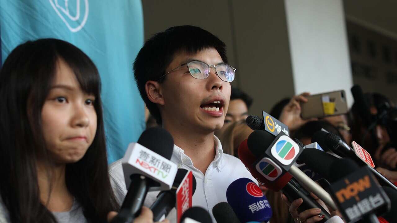 Outspoken pro-democracy campaigner Joshua Hong has been barred from contesting Hong Kong's elections.