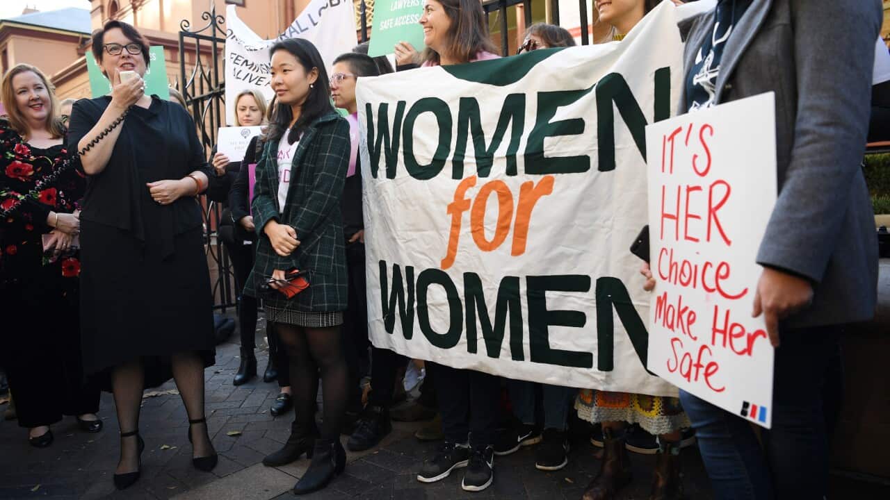 Pro-choice campaigners in NSW