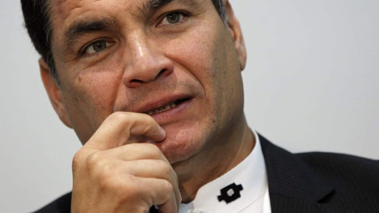 Ecuadorian president Rafael Correa. (EPA)