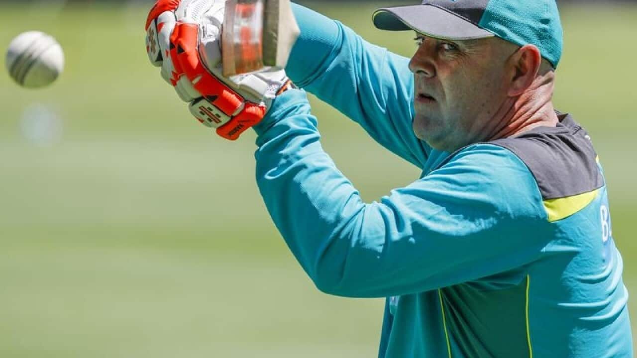 File image of Australian cricket coach Darren Lehmann at training.
