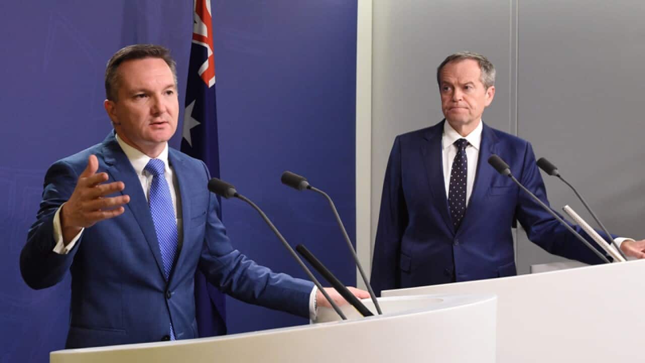 Leader of the Opposition Bill Shorten, Shadow Treasurer Chris Bowen