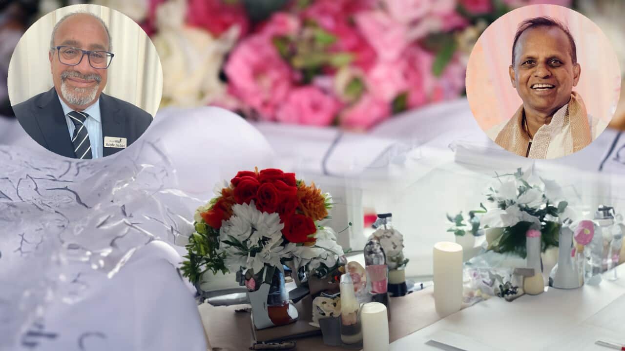 Home Funeral - Ralph Chaiban, Funeral Director at Sympathy Funerals (left), Subramaniam Subathasan (right)