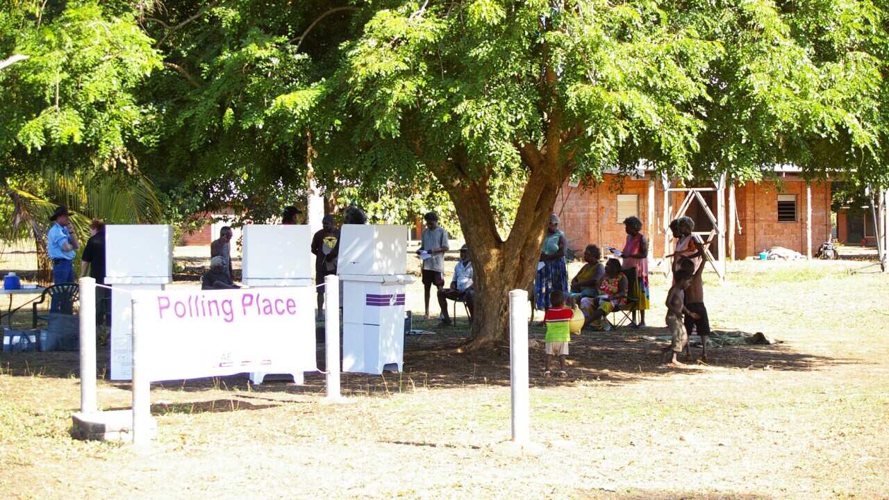 A polling booth in Arnhem land (Supplied AEC).jpg