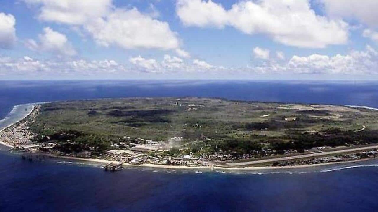 The small island nation of Nauru. 