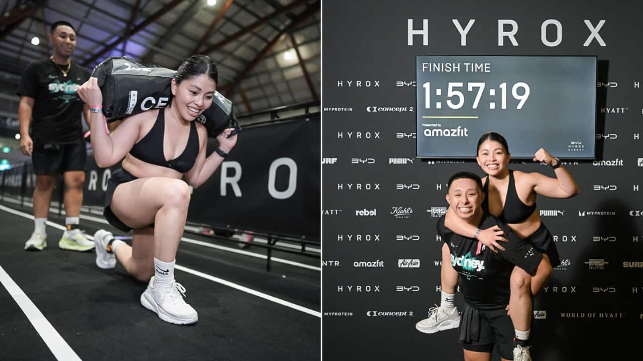 Brisbane couple Robespierre Dornagon and Guinivere Gonzales are conquering the challenges of Hyrox, one workout at a time.