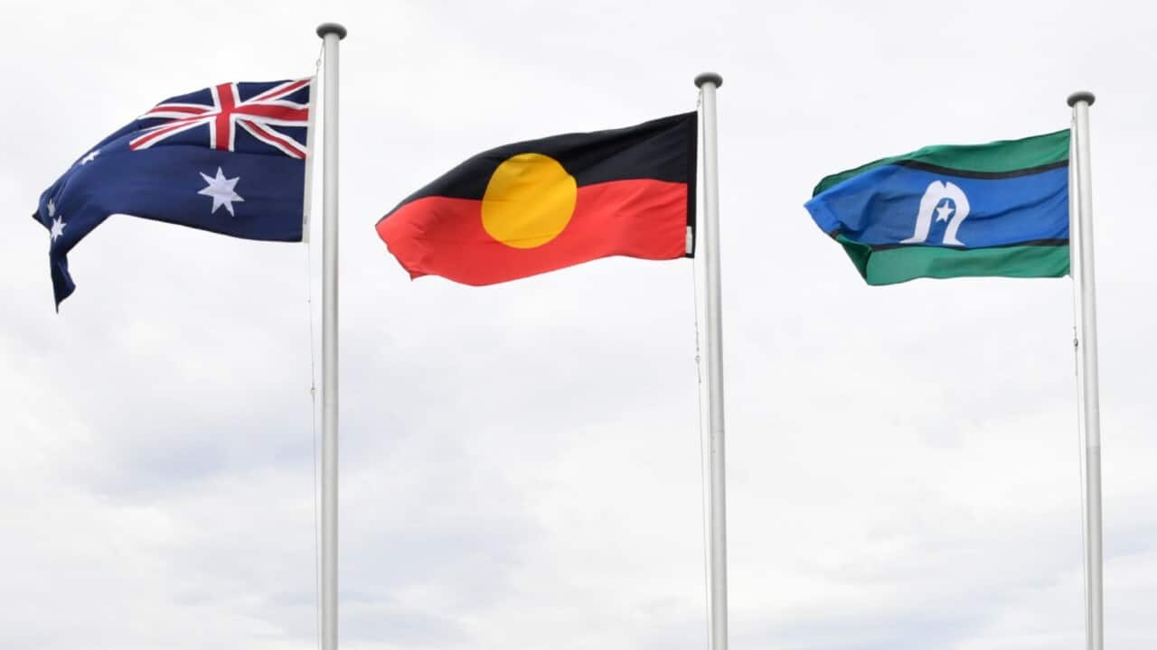 Flag Raising event in Canberra, Tuesday, January 26, 2021.