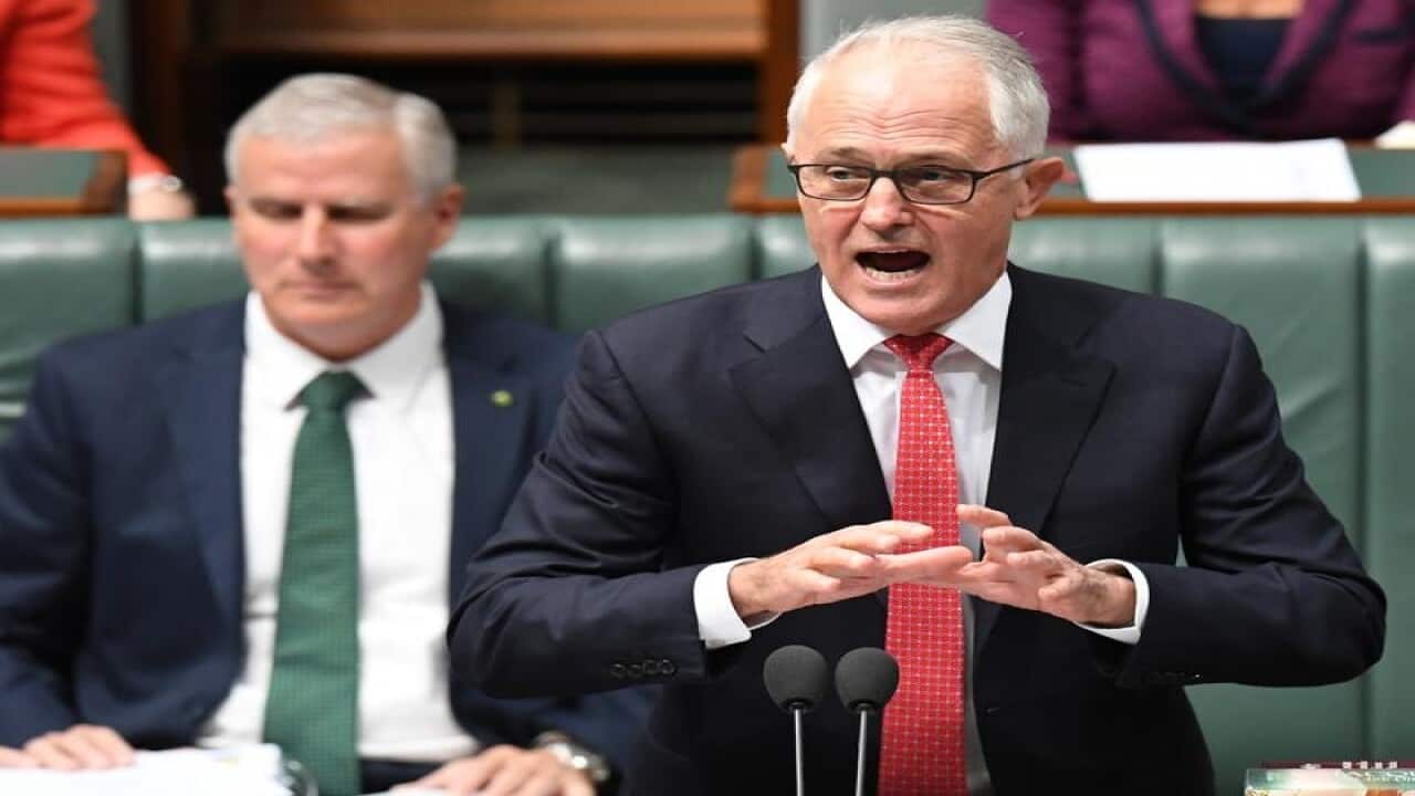 Prime Minister Malcolm Turnbull during Question Time