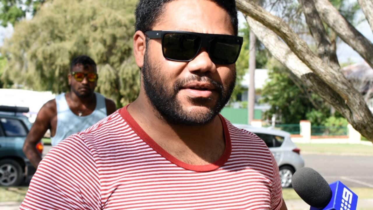 Chris Sandow arrives at the Murgon Magistrates Court