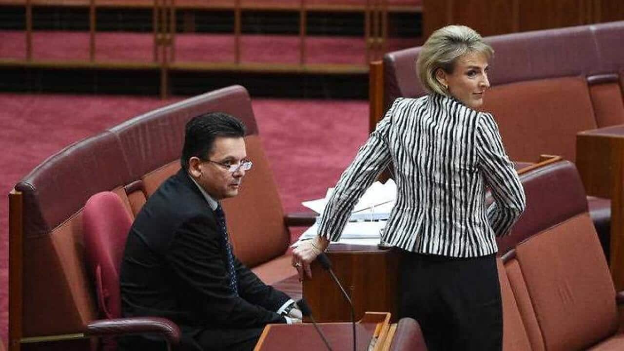 Nick Xenophon Team leader Senator Nick Xenophon and Minister for Employment Michaelia Cash