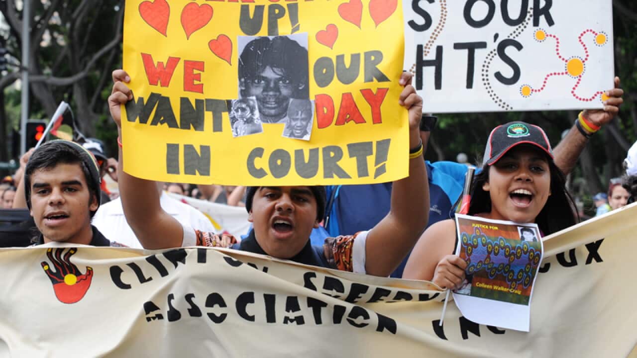 Protesters march for the victims of the Bowraville murders