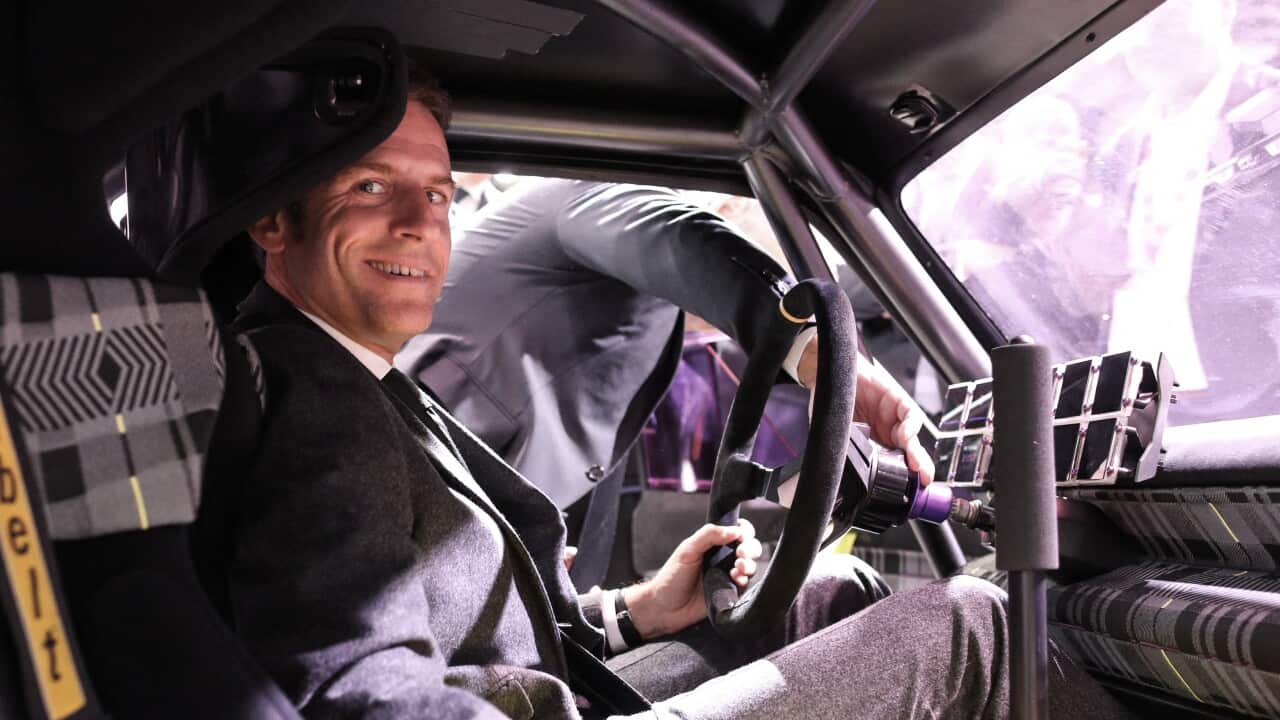 President Macron Visits The World Motor Show - Paris