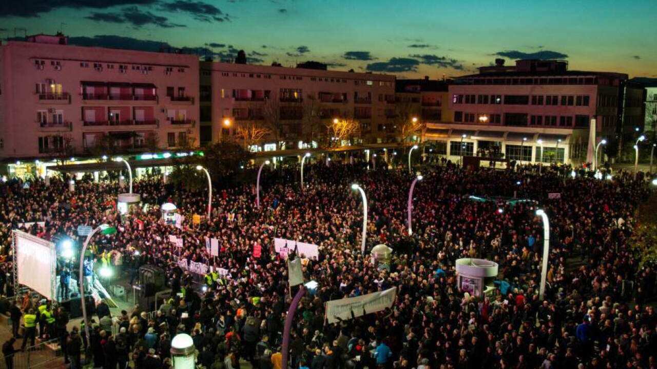 Protests continue in Montenegro's capital Podgorica