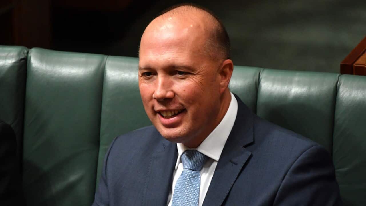 Waziri wa uhamiaji Peter Dutton ndani ya bunge la taifa